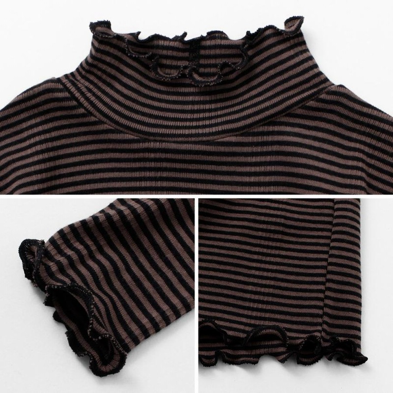 ROBERT P.MILLER（ロバートピーミラー） パネルリブ タートル ロングスリーブTEE 長袖 Tシャツ トップス リブ コットン レディース ROBERT P.MILLER（ロバートピーミラー） パネルリブ タートル
