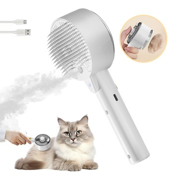 寵物梳具 自動噴霧寵物按摩梳 貓狗一鍵除毛梳 伸縮針梳 寵物除毛刷