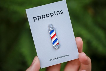 Barber 理髮店 琺瑯別針