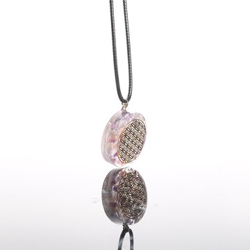 【聖誕禮物】生命之花草莓晶紫水晶項鍊-提升愛情奧根塔