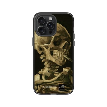 iPhone 15 Pro Max Clear 酷墨灰 - Van Gogh Museum - Crâne de squelette fumant une cigarette