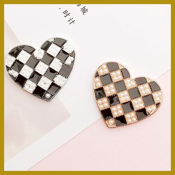 滴油珍珠爱心 diy饰品配件 锌合金爱心 手作材料 奶油膠配件 飾品材料 飾品配件 diy手機殼 手機殼diy