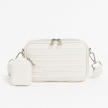 PLAYBOY - 斜背包  Panache系列 - 米白色