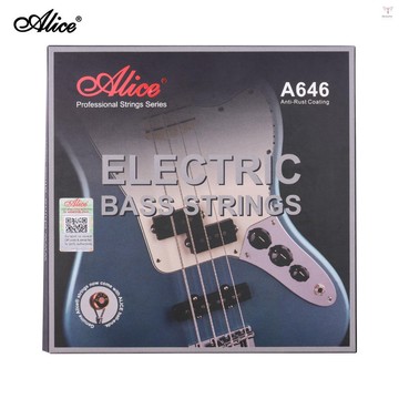 Alice A646(4)-M 電貝司弦六角芯鐵合金纏繞弦適用於 4 弦 22-24 品電貝司