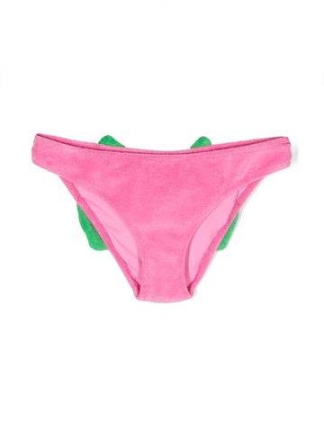 MC2 Saint Barth Kids - Madame bow-detail bikini briefs - kids - Cotton/Polyamide - 2 - Pink