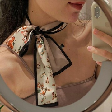 蝴蝶結復古發帶女綁發細長飄帶綁馬尾絲巾小長條百搭