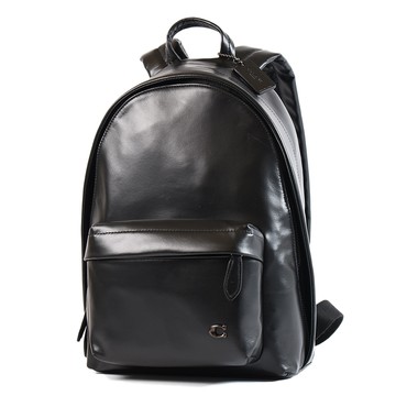 COACH 專櫃款 Hall 22 滑面輕量皮革後背包-黑色