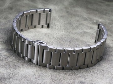 優樂悅~按鈕蝴蝶扣實心不銹鋼18mm20mm22mm純鋼表帶