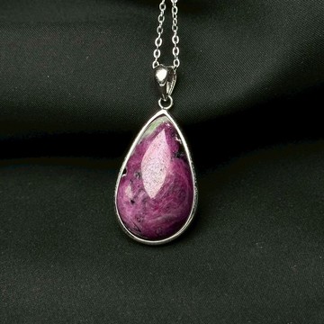 紅綠寶石項鍊 | 紅寶黝簾石 天然紅綠寶 寶石項鍊 925純銀包框 S25AR18-88