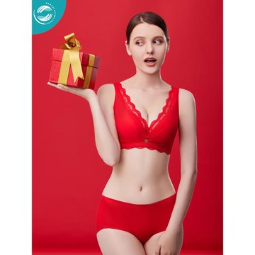 奧絲藍黛軟鋼圈內衣紅色婚慶聚攏上托調整智能美胸捧有圈文胸P16