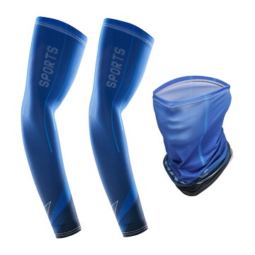 冰絲防曬防風袖套頭套組