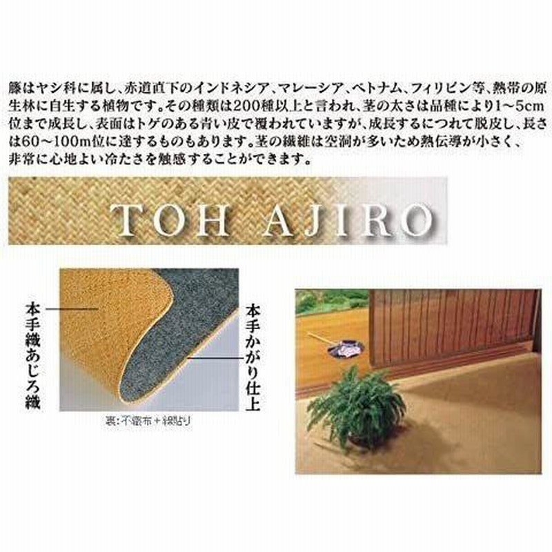 ディズニーコレクション ロンティ籐あじろ敷物 江戸間 140×200 cm約