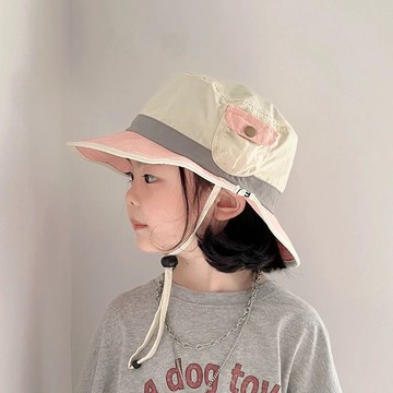 兒童帽子春夏薄款速干漁夫帽透氣大檐防曬帽男女童出游遮陽帽百搭