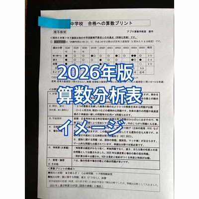 PDF送信_中学受験 香蘭女学校中等科 2026年合格への算数プリント