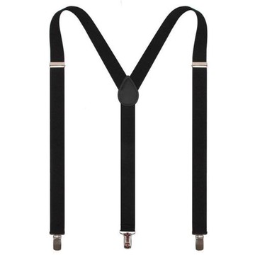 男士彈力吊褲帶背帶男松緊扣黑色女士褲子防滑背帶夾子伴郎兄弟團