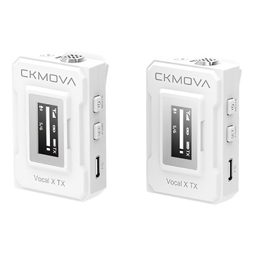 CKMOVA VOCAL X V1W 一對一無線麥克風系統 2.4GHz雙通道 附領夾式麥克風  白色
