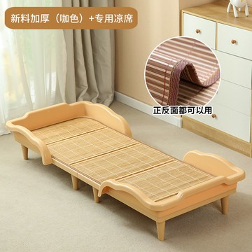 開立發票 幼兒園專用床疊疊床兒童加厚塑料午休床可折疊床單人兒童小床睡床 快速出貨