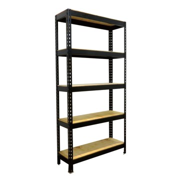 【空間特工】60x45x180cm 五層架 免螺絲角鋼架 附層板 收納架 耐重置物架 鐵架 貨架 書架黑角鋼
