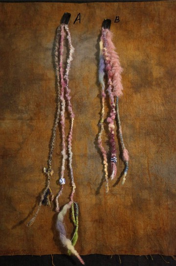 Gypsy hair Clip 穿戴式髒辮 髮夾髮片 (purple /pink)