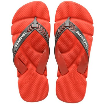 havaianas 哈瓦士 巴西人字拖 男款 Power 減壓機能鞋 橘紅 涼鞋 拖鞋 夾腳拖【南風百貨】