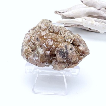 碧棲。礦標 原礦 療癒 招財 l 內蒙古綠石榴石共生方解 礦標 l