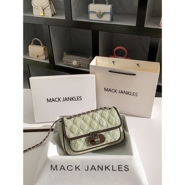 MackJanice小眾設計高顏值菱格撞色小方包2025新款時尚斜挎單肩包