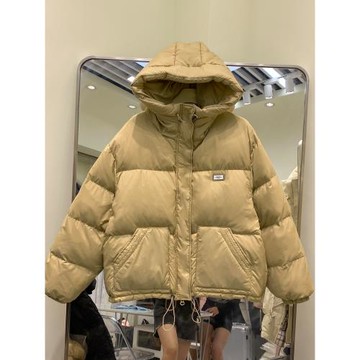 羽絨服女短款2023年新款白鴨絨面包服連帽韓版加厚寬松冬季小個子