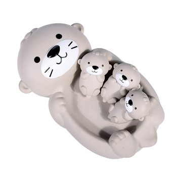JoyNa - 洗澡水獺寶寶玩具組 漂浮戲水玩具-水獺漂浮組