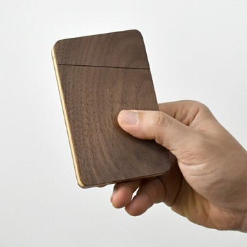名片盒 黑胡桃全木頭磁吸式【NL210】