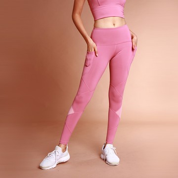 asana高腰網紗九分緊身褲 911316瑜珈褲 吸溼排汗 抗UV @Breathm