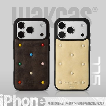 【Wakcas】巧克力餅乾手機殼 iPhone 17 16 Pro Max 保護殼 手機殼 皮質 糖果 巧克力