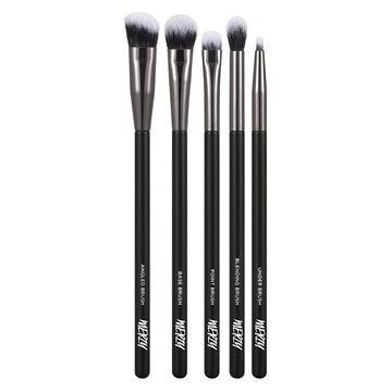 MERZY 彩妝刷具5件組 柔軟刷毛 輕巧便攜  黑色  1組