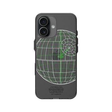 iPhone 17 Clear (相機按鈕) 酷墨灰 - 迪士尼-星際大戰 Star Wars - 死星-線稿風格