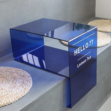 亞克力展示架網紅店彩色盒子裝飾奶茶咖啡店吧臺展示臺階梯桌面