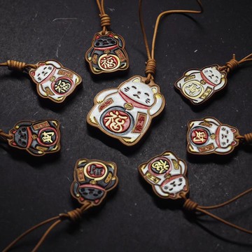 招財貓丨手繪丨掛件丨吊牌丨支持客製化訂製