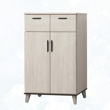 文創集 華安2.7尺二門二抽鞋櫃-81x39x119cm免組