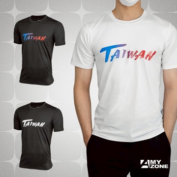 【A-MYZONE】男款 台灣上衣 T恤 排汗上衣 運動上衣 短袖上衣 素T｜抗菌除臭、高彈性、高透氣、速排汗