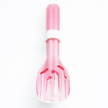 dipper 3合1SPS環保餐具組-香檳粉紅叉