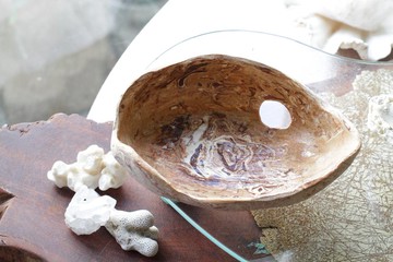 純手捏絞胎技法陶瓷收納盤(有洞可種植植物)