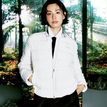 【鵝絨】女裝 HERON 輕量 羽絨外套 - 淺米色