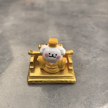 🔥臺灣出貨🔥朕封你為狗官!可愛皇帝小狗龍椅車載桌麵工位治癒係裝飾小擺件