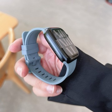 矽膠卡扣 運動錶帶 適用於 Apple Watch 11 10 9 8 SE 7 替換錶帶 42mm 46mm 防水錶帶