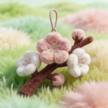 臺灣出貨+免運新款櫻花系列治癒毛絨玩偶掛件鑰匙扣可愛女生禮物送閨蜜書包裝飾
