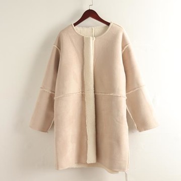 阿儷系列 冬季新款 兩面穿百搭休閑大衣女氣質顯瘦甜美系寬松