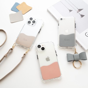 iPhone專用 Choimaru 內頁保護套組 [收縮皮革] 個性真皮智慧型手機單肩包 暗色款 FS39K