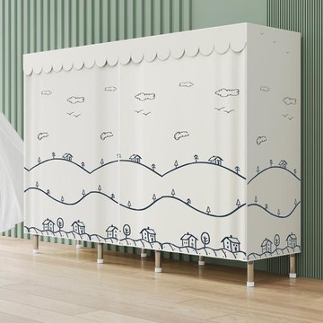 簡易布衣柜布套外罩單賣替換布置物架加厚實牛津布衣櫥貨架防塵罩