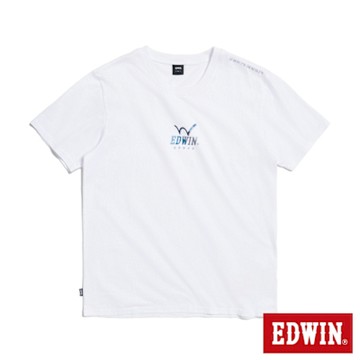 EDWIN 男裝 角度光變短袖T恤-白色