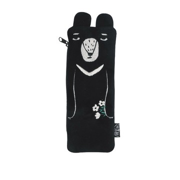 知音文創｜黑熊短毛小袋 長型黑熊