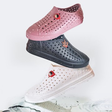 3色 防水洞洞鞋 霧面防水雨鞋 情侶鞋 小紅帽與大野狼