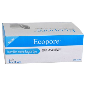 Ecopore 醫療透氣膠帶 膚色 1吋  1個  12捲